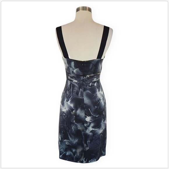 Banana Republic Gray Printed Silk Pleated Empire Bodice Dress NWT New Size 2 - Picture 3 of 4